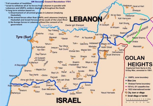 Map Is Made By Thomas Blomberg Using The UNIFIL Map Deployment As Of July 2006 As Source. Wikimwdia99of9IsraelandStuff 1 600x415 
